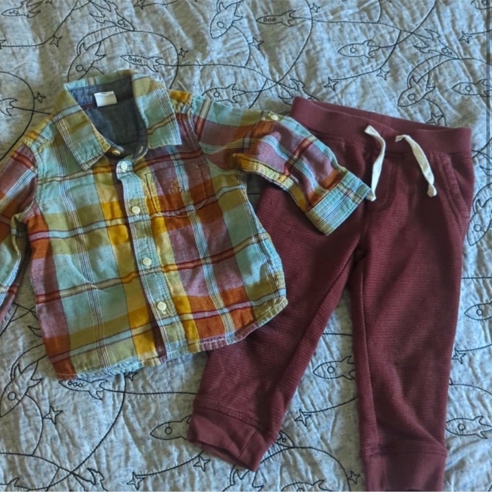 GAP Baby Denim Texture Shirt